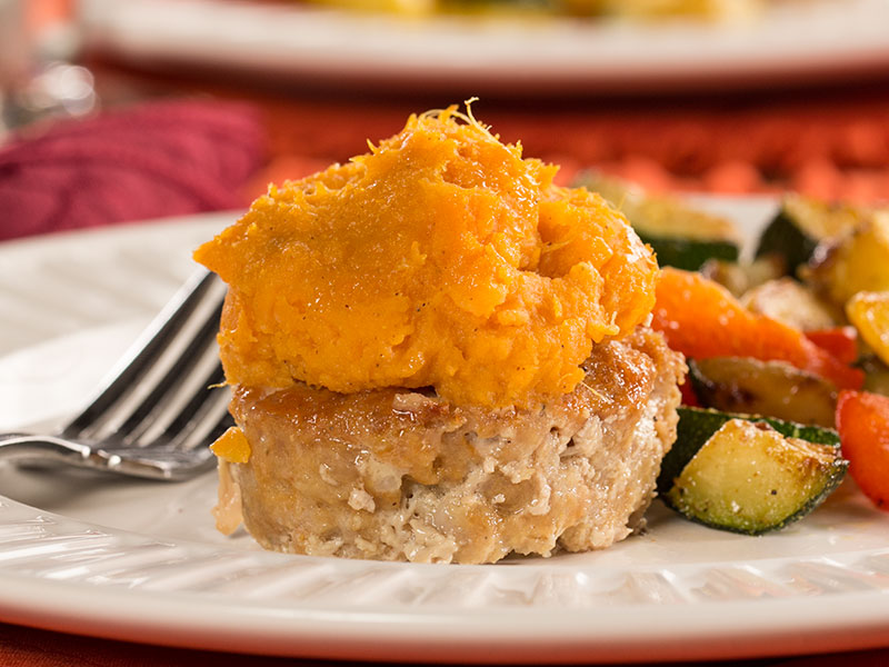 Sweet Potato-Crowned Turkey Muffins